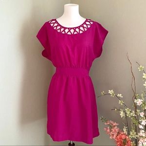 Magenta Cut Out Dress